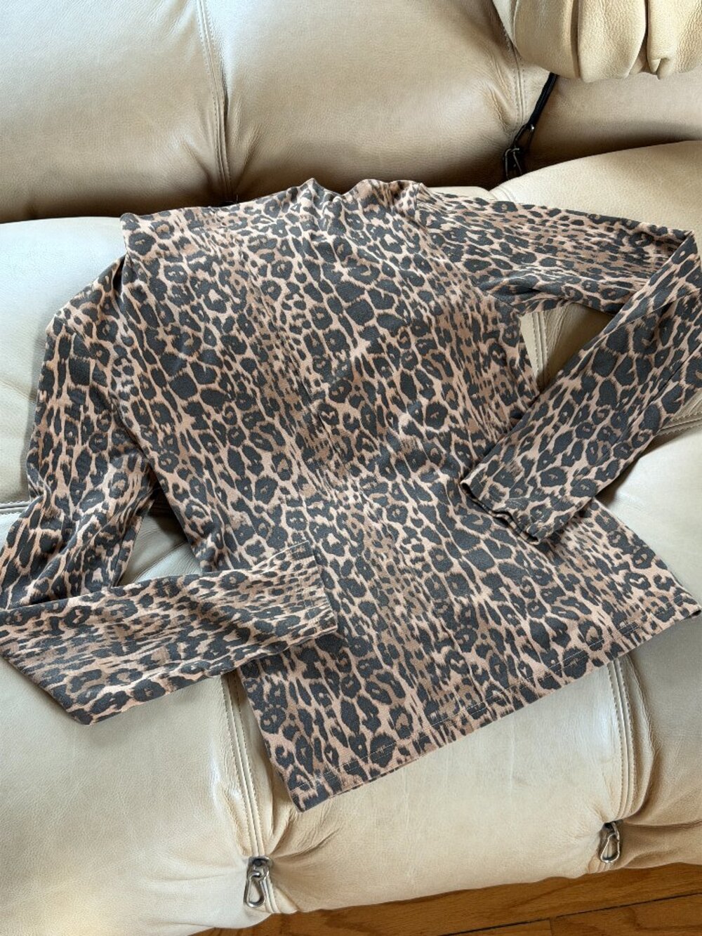 C/MEO | Long Sleeve Cheetah Mock Neck
